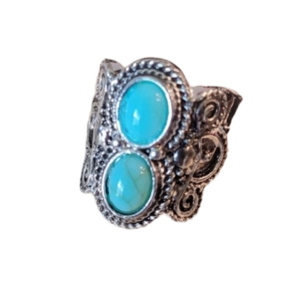Bohemian Turquoise Silver Ring✨️ - Picture 6 of 12